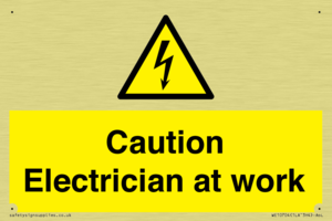 Caution Electrician at work